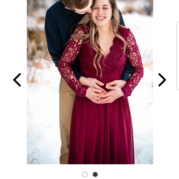Awaken My Love Burgundy Long Sleeve Lace Maxi Dress - Picture 4 of 7